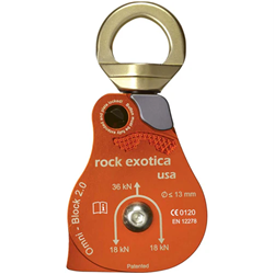 Rock Exotica P53 Omni-Block 2.0-Inch Single Pulley - Orange